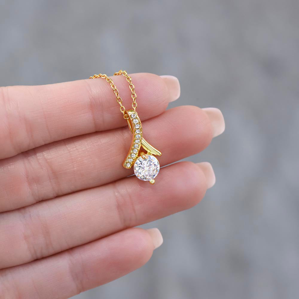 Mother of the Groom Gift - Alluring Beauty Necklace - Christian Wedding Gift with Message Card