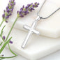Stainless Steel Cross Necklace for Women – Faith-Inspired Christian Gift with Encouraging Message Card