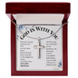 Stainless Steel Cross Necklace for Women – Faith-Inspired Christian Gift with Encouraging Message Card