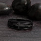 Men's Cross Leather Bracelet – Christian Jewelry for Sons, Braided Vegan Leather with Stainless Steel Cross, Faith & Strength Gift for Son, Spiritual Gift for Birthday, Graduation, or Special Occasion