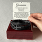 Personalized Groomsman Gift – Men's Cross Leather Bracelet | Christian Groomsmen Keepsake