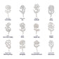 Personalized Flower Name Necklace – Custom Birth Flower Jewelry, Gift for Her, Floral Nameplate Necklace, Adjustable Chain