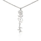 Personalized Flower Name Necklace – Custom Birth Flower Jewelry, Gift for Her, Floral Nameplate Necklace, Adjustable Chain